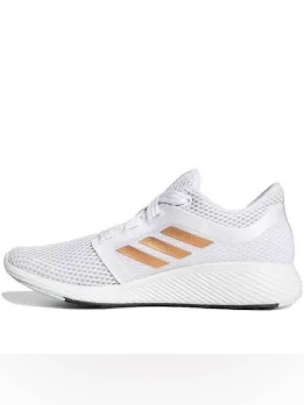 Adidas White Edge Lux Athletic Sneakers with Gold Women's Running Shoes Sz 10